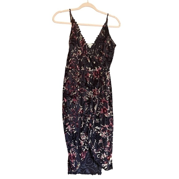 Adam Levine Collection High Low Romper/Dress -Size medium-Burn-out Velvet - Picture 2 of 10